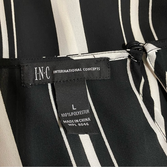 Inc. International Concepts Vertical Striped Side Slit Hi-Lo Long Length Tunic - Picture 5 of 7